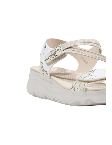 Prima Classe Femme – Sandales blanc imprimé