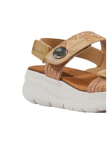 Sandales beige à lanières imprimées | Prima Classe