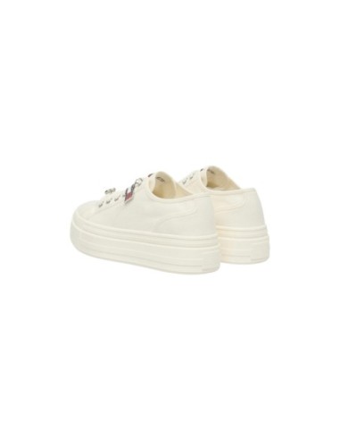 Tommy Hilfiger Jeans Femme – Baskets beige plateforme