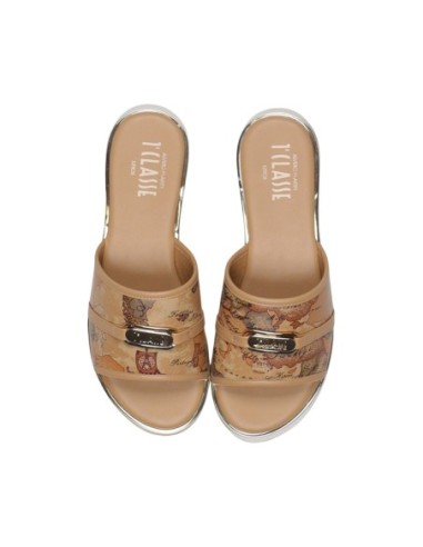 Prima Classe Femme – Mules beige imprimé