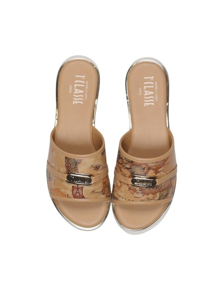 Prima Classe Femme – Mules beige imprimé