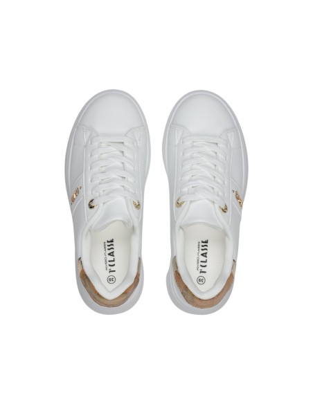 Prima Classe Femme – Baskets blanc plateforme