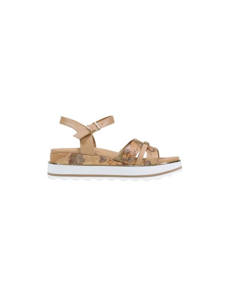 Sandales beige plateforme imprimée | Prima Classe