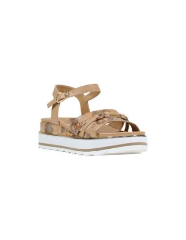 Sandales beige plateforme imprimée | Prima Classe