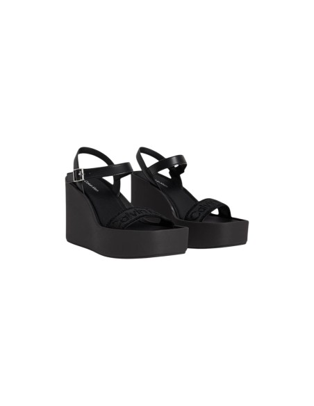 Calvin Klein Femme – Sandales noir plateforme