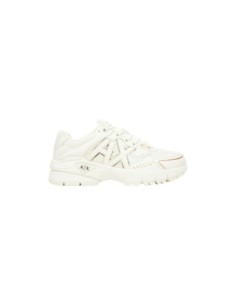 Baskets femme Armani Exchange blanches textile léger