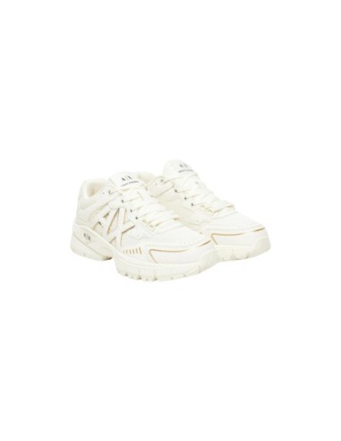 Baskets femme Armani Exchange blanches textile léger