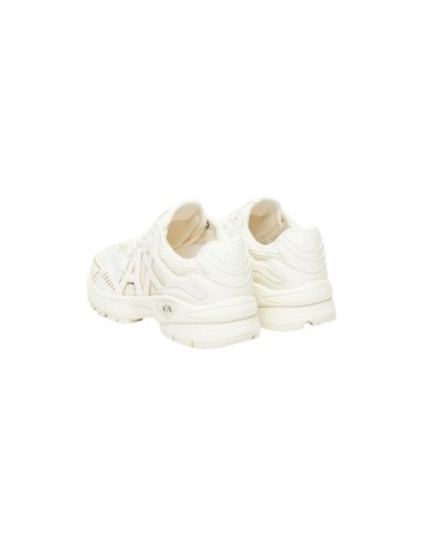 Baskets femme Armani Exchange blanches textile léger