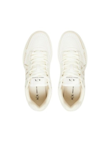 Baskets femme Armani Exchange blanches textile léger