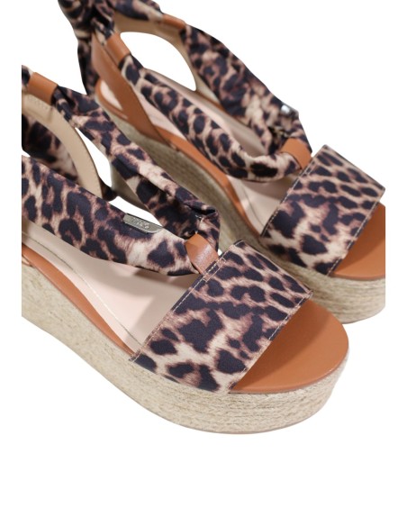 Liu Jo Femme – Sandales marron léopard