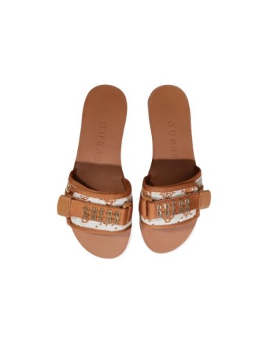 Guess Femme – Mules camel imprimé