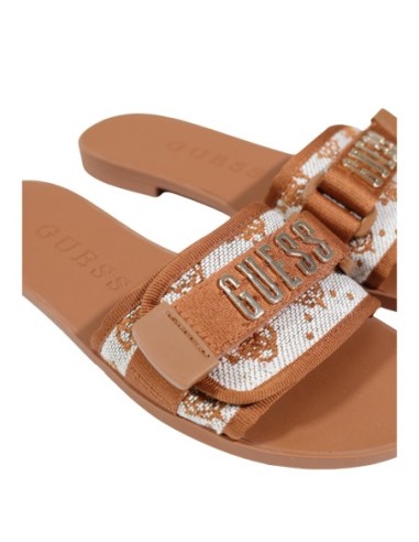 Guess Femme – Mules camel imprimé