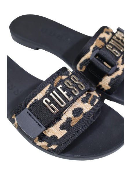Guess Femme – Mules noir léopard