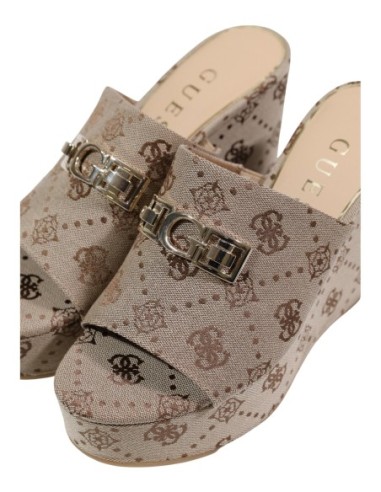 Guess Femme – Mules beige imprimé