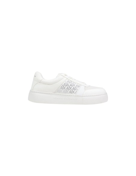 Baskets femme Armani Exchange blanches textile