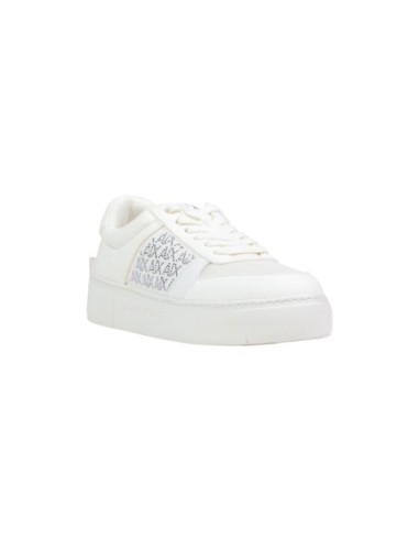 Baskets femme Armani Exchange blanches textile