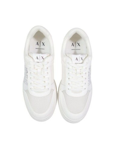 Baskets femme Armani Exchange blanches textile