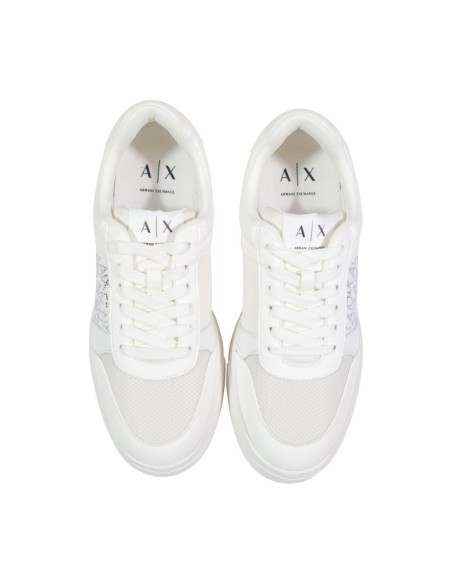Baskets femme Armani Exchange blanches textile