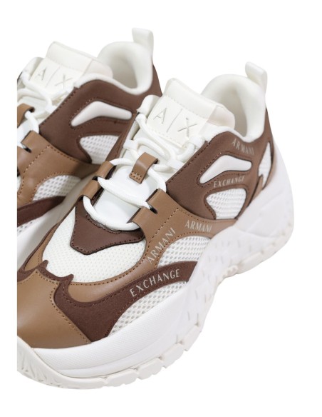 Armani Exchange Femme – Baskets marron imprimé