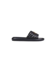 Mules Pinko noires cuir design épuré