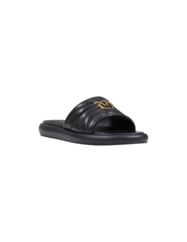 Mules Pinko noires cuir design épuré