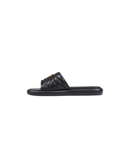 Mules Pinko noires cuir design épuré