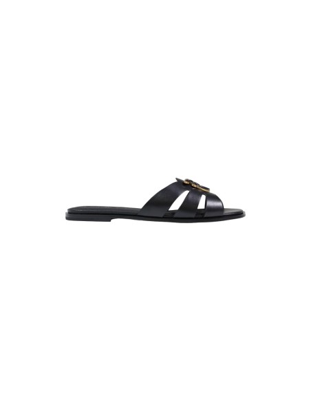 Mules Pinko noires cuir élégance estivale