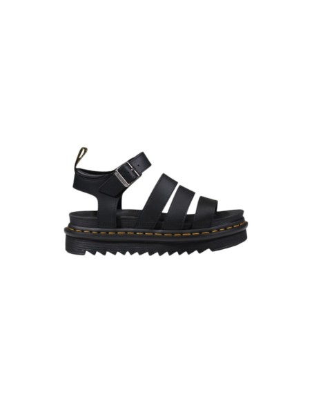 Sandales femme Dr. Martens noires leather buckle