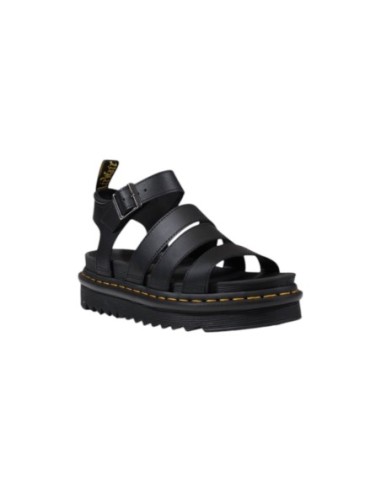 Sandales femme Dr. Martens noires leather buckle