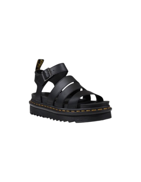 Sandales femme Dr. Martens noires leather buckle
