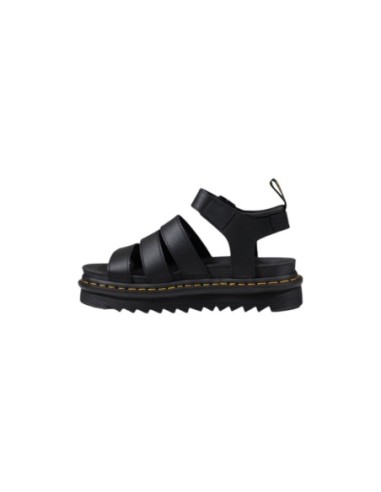 Sandales femme Dr. Martens noires leather buckle