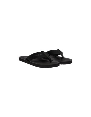 Mules homme Calvin Klein noires polyester essential