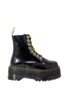 Bottes femme Dr. Martens noires leather textile