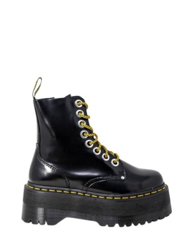 Bottes femme Dr. Martens noires leather textile
