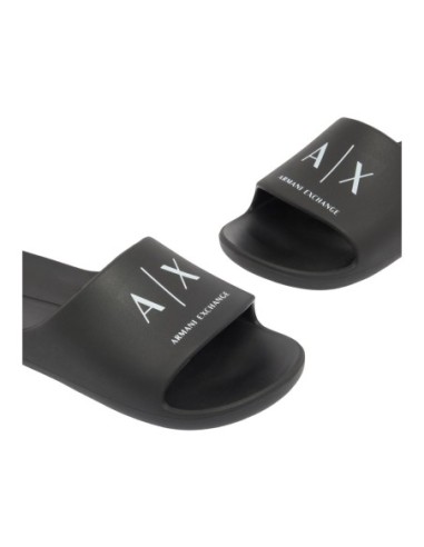 Mules homme noires caoutchouc | Armani Exchange