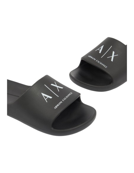 Mules homme noires caoutchouc | Armani Exchange