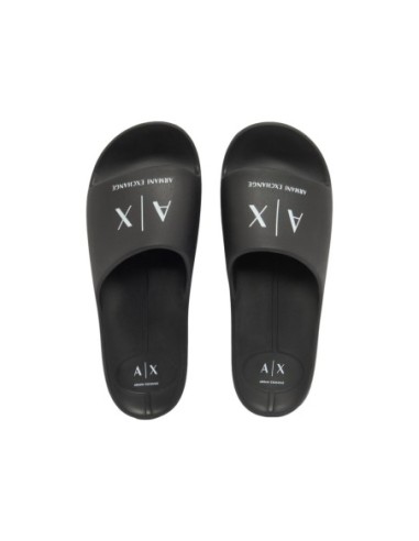 Mules homme noires caoutchouc | Armani Exchange