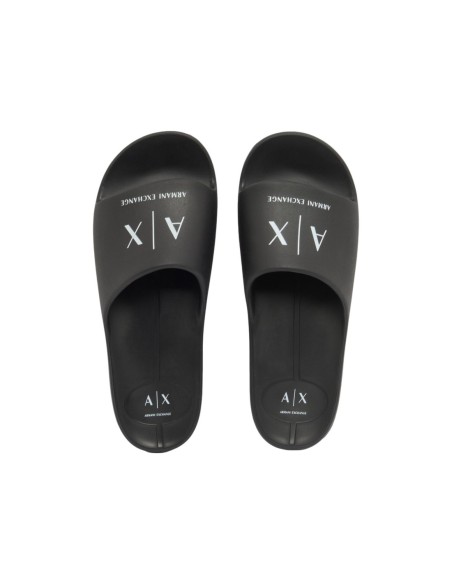 Mules homme noires caoutchouc | Armani Exchange