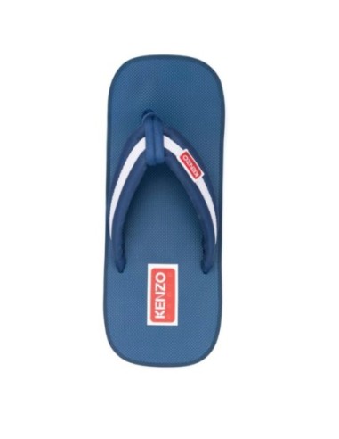 Tongs homme Kenzo bleu à rayures