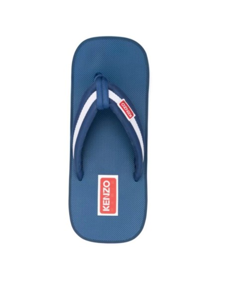 Tongs homme Kenzo bleu à rayures