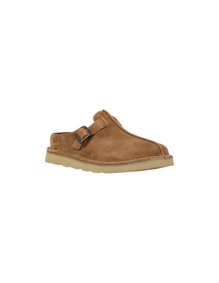 Mules homme Clarks en cuir beige