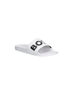 Mules Homme Blanches Boss – Logo Iconique
