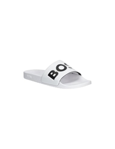 Mules Homme Blanches Boss – Logo Iconique