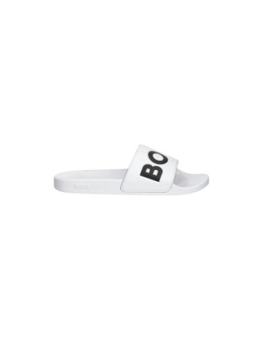 Mules Homme Blanches Boss – Logo Iconique
