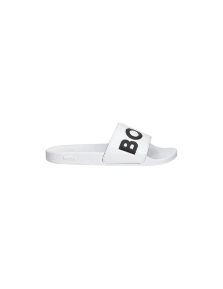 Mules Homme Blanches Boss – Logo Iconique