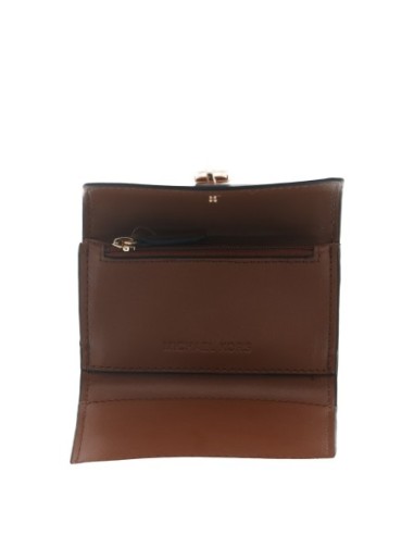 Portefeuille Femme Michael Kors marron imprimé – format compact