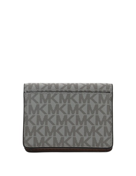 Portefeuille Femme Michael Kors beige imprimé – format compact