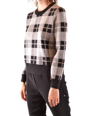 Pull Femme Michael Kors gris à carreaux – style moderne