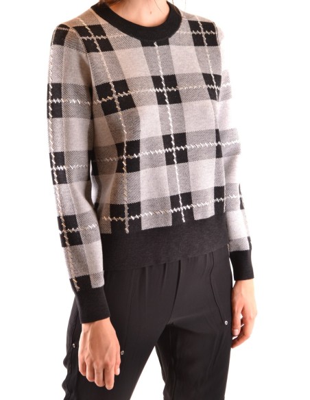 Pull Femme Michael Kors gris à carreaux – style moderne