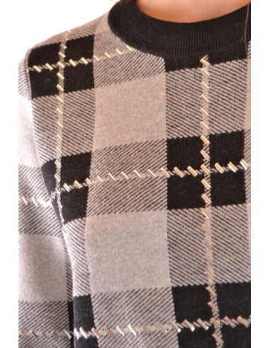 Pull Femme Michael Kors gris à carreaux – style moderne